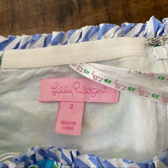 Lilly Pulitzer Strapless Top Hidden Zebra Floral 2 - Picture 10 of 12